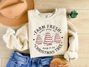 Farm Fresh Christmas Tree Cakes Sweatshirt