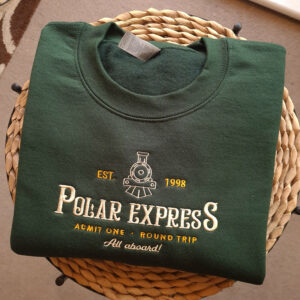Polar Express Christmas Embroidered Sweatshirt