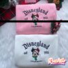 Mickey Minnie Couple Matching Embroidered Christmas Sweatshirts