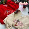 Mickey And Minnie Couple Embroidery Sweatshirts