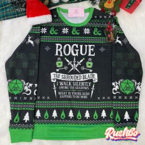 Dungeons & Dragons - ROGUE, THE SHROUDED BLADE Ugly Christmas Sweater