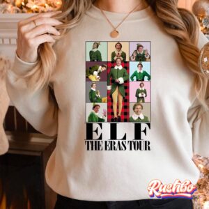 Buddy The Elf Eras Tour Christmas Sweatshirts