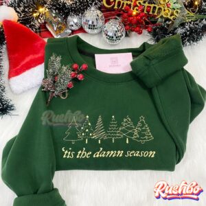 Taylor Swift Tis the damn season Christmas Embroidery Sweatshirts