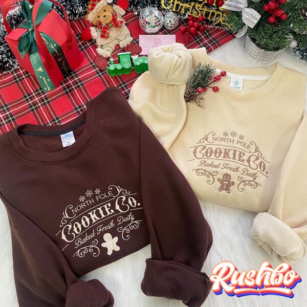 North Pole Cookie Co Christmas Embroidered Sweatshirt