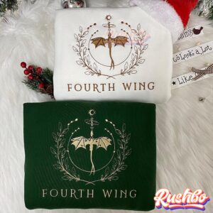 Fourth Wing Embroidered Sweatshirt Hoodie T-shirt