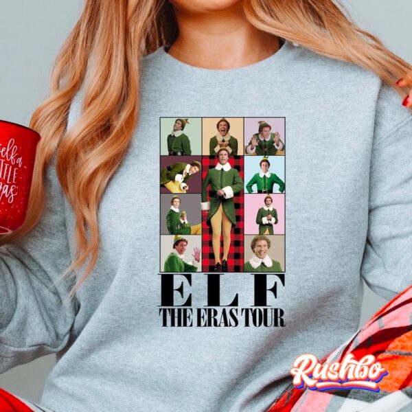 Buddy The Elf Eras Tour Christmas Sweatshirts