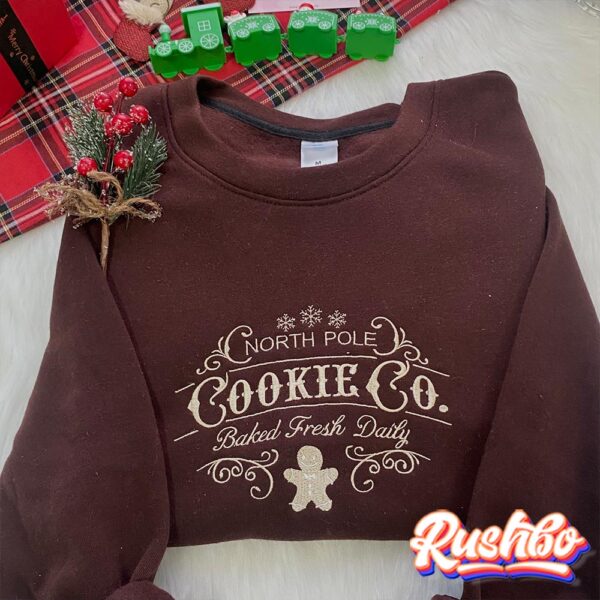 North Pole Cookie Co Christmas Embroidered Sweatshirt