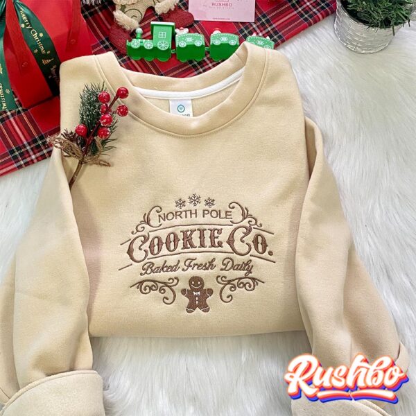 North Pole Cookie Co Christmas Embroidered Sweatshirt