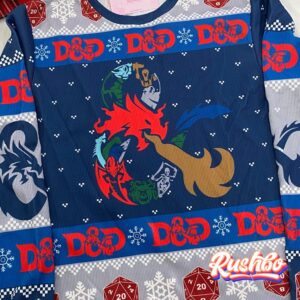 Roll Initiative DnD Dungeons Dragons Ugly Xmas Sweater