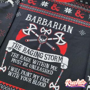 BARBARIAN THE RAGING STORM – Dungeons & Dragons Ugly Sweaters