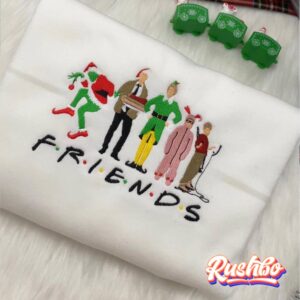 Friends Movie Characters Embroidered Christmas Sweatshirts