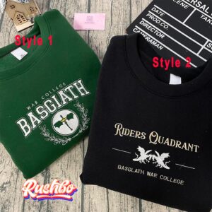 Basgiath Fourth Wing Embroidered Couple Sweatshirts