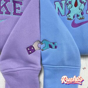 Boo and Sully Monster Inc Couple Matching Embroidery Sweatshirt