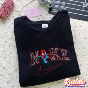 Spider Man And Gwen Couple Matching Embroidery Sweatshirt
