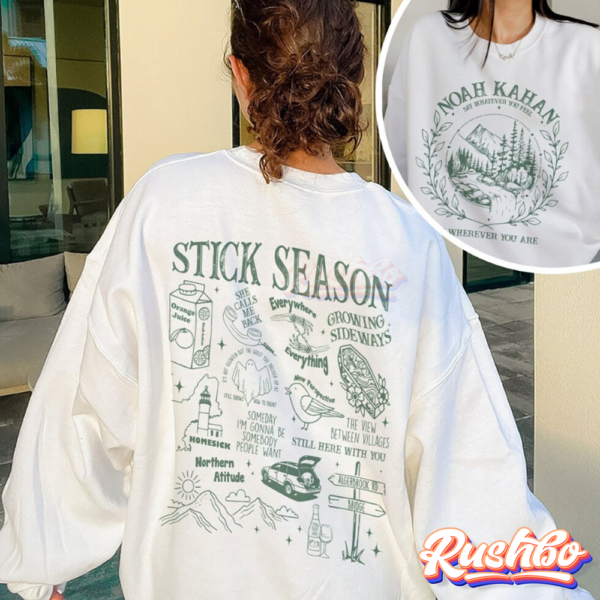 2 Sided Stick Season Noah Kahan Sweatshirt Tshirt Hoodie