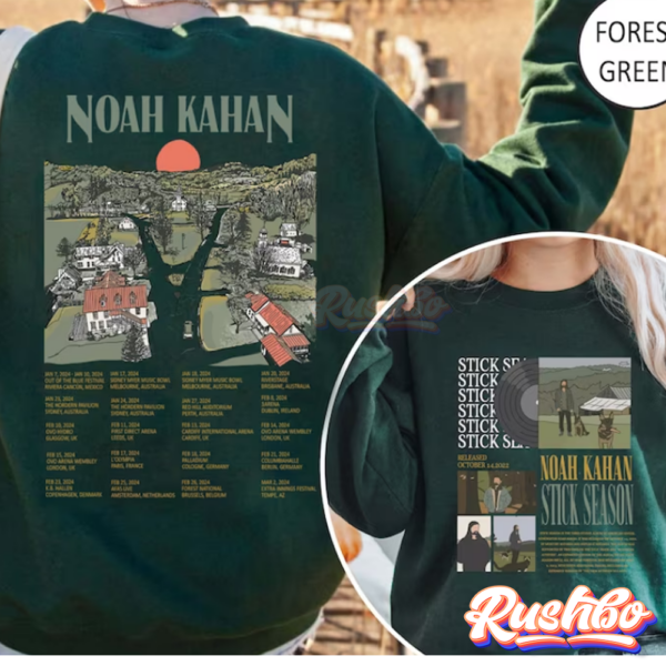 Retro 2 Sided Noah Kahan Stick Season Sweatshirt Tshirt Hoodie