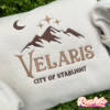 City Of Starlight Velaris Embroidered Tshirt Hoodie Sweatshirt
