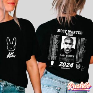 Bad Bunny Most Wanted Tour 2024 2-sided T-shirt