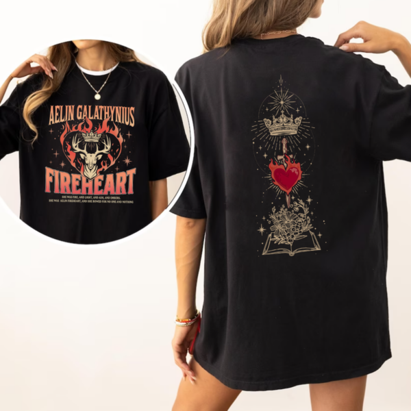 2 Sided Fireheart Vintage Tshirt Sweatshirt Hoodie