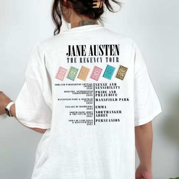 Jane Austen Book 2 Sided Tshirt Sweatshirt Hoodie