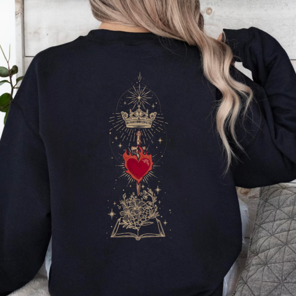 2 Sided Fireheart Vintage Tshirt Sweatshirt Hoodie